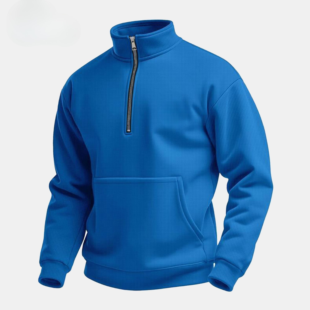 Heren sweatshirt met halve rits (uitverkoop)