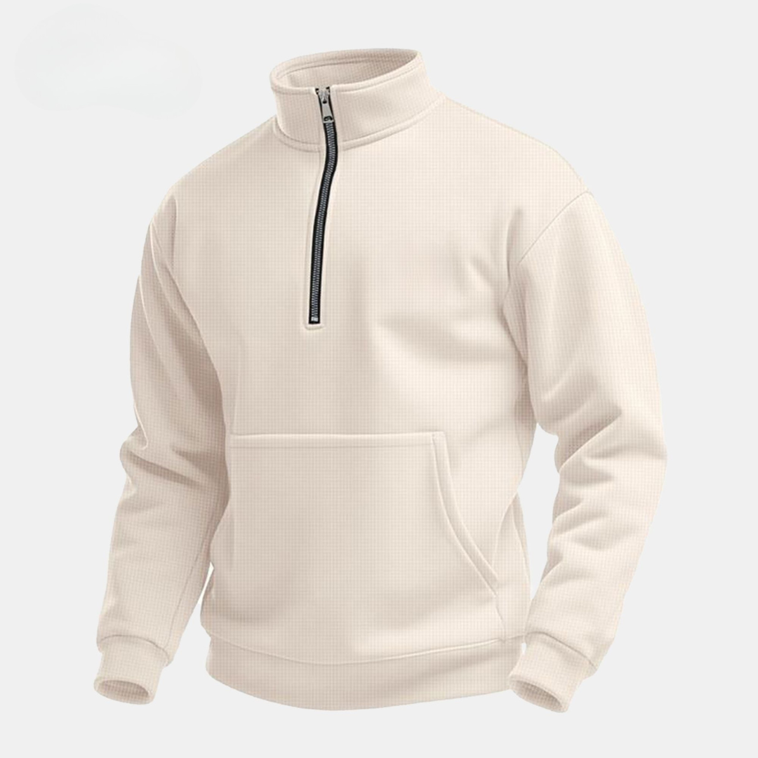 Heren sweatshirt met halve rits (uitverkoop)