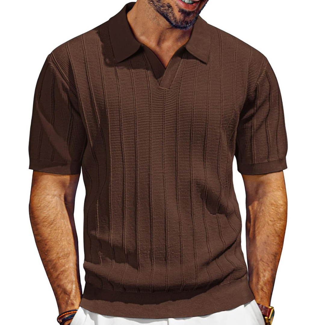 Bruin gebreid t-shirt