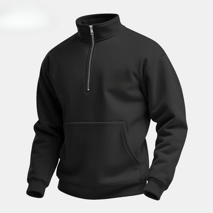 Heren sweatshirt met halve rits (uitverkoop)
