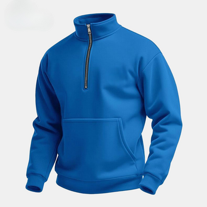 Heren sweatshirt met halve rits (uitverkoop)