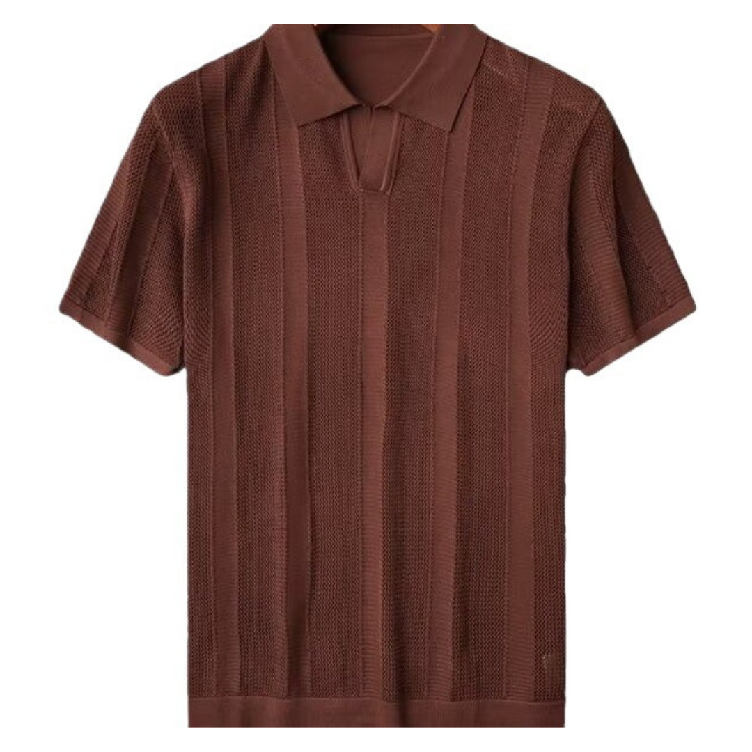 Bruin gebreid t-shirt