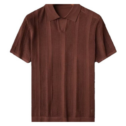 Bruin gebreid t-shirt